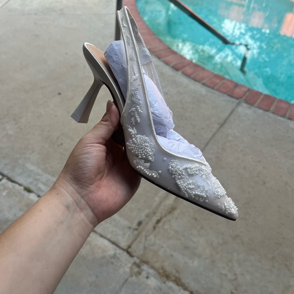 Betsey Johnson Pearl Embellished Heels - Picture 1 of 4